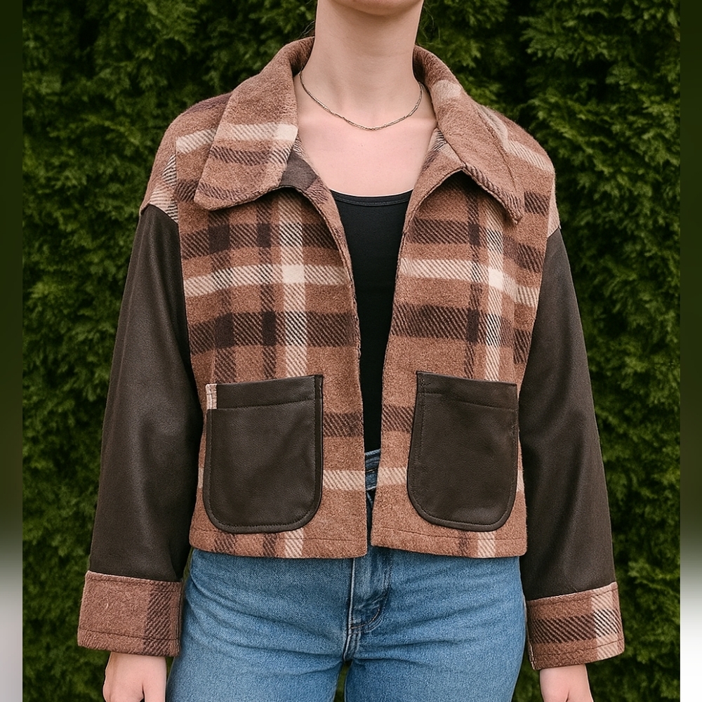 Handmade Wool Plaid coat